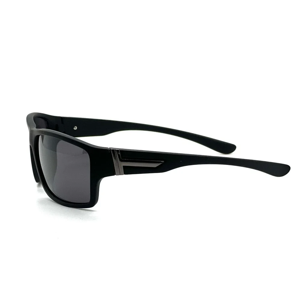 Sport Polarized Sunglasses Dark Black Lens Cycling‎ Running Mens Outdoor Shield